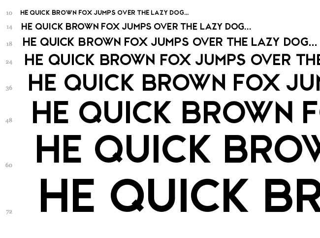 CWG Sans font waterfall